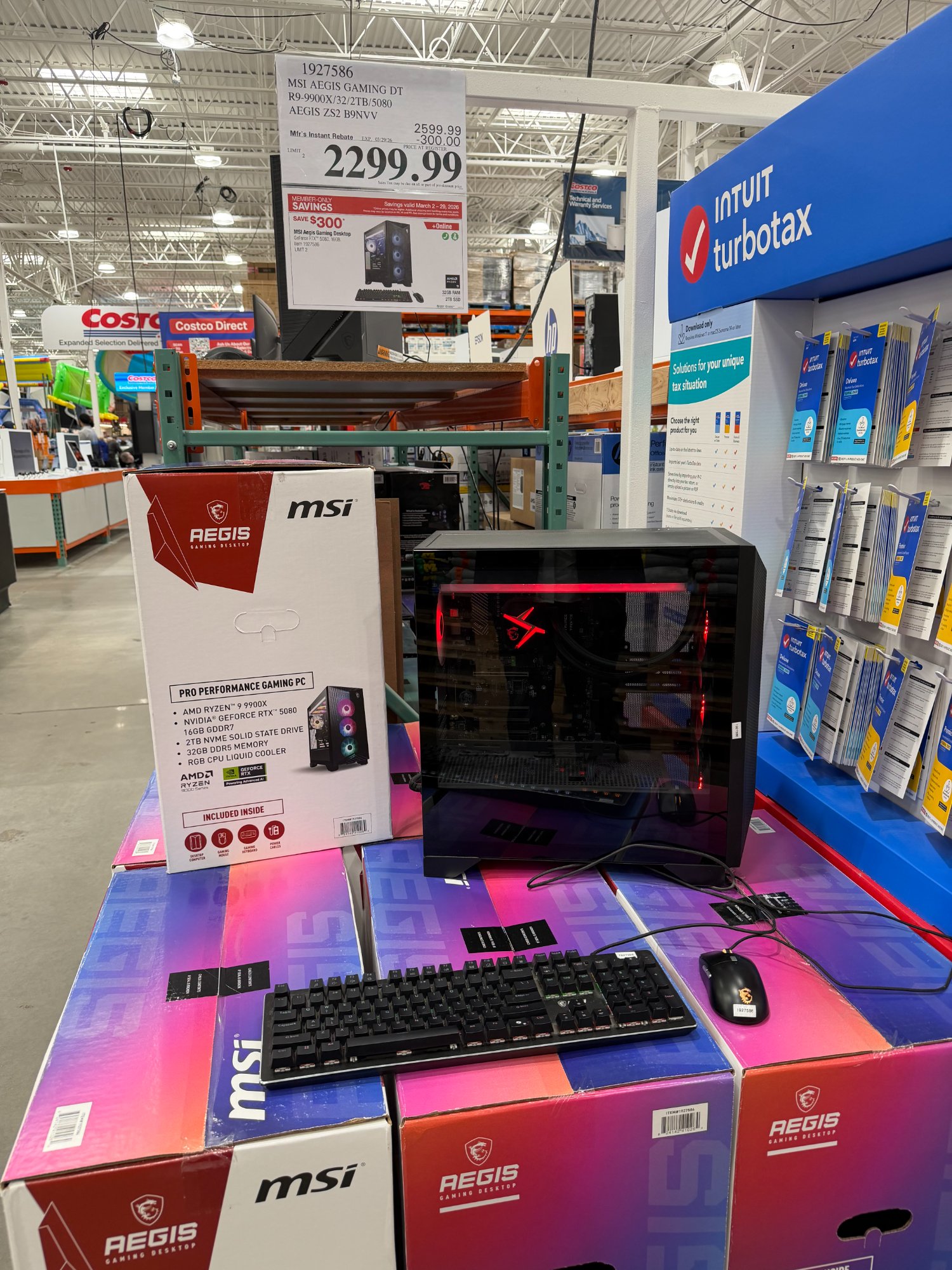 MSI Aegis Gaming Desktop at Costco - RTX 5080, AMD Ryzen 9, 32GB RAM